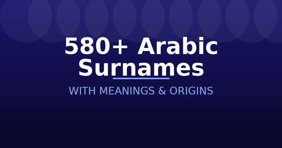 Arabic Surnames