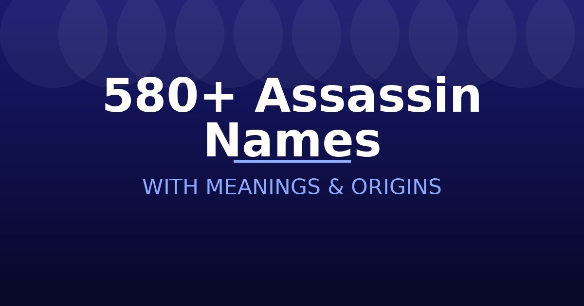 Assassin Names