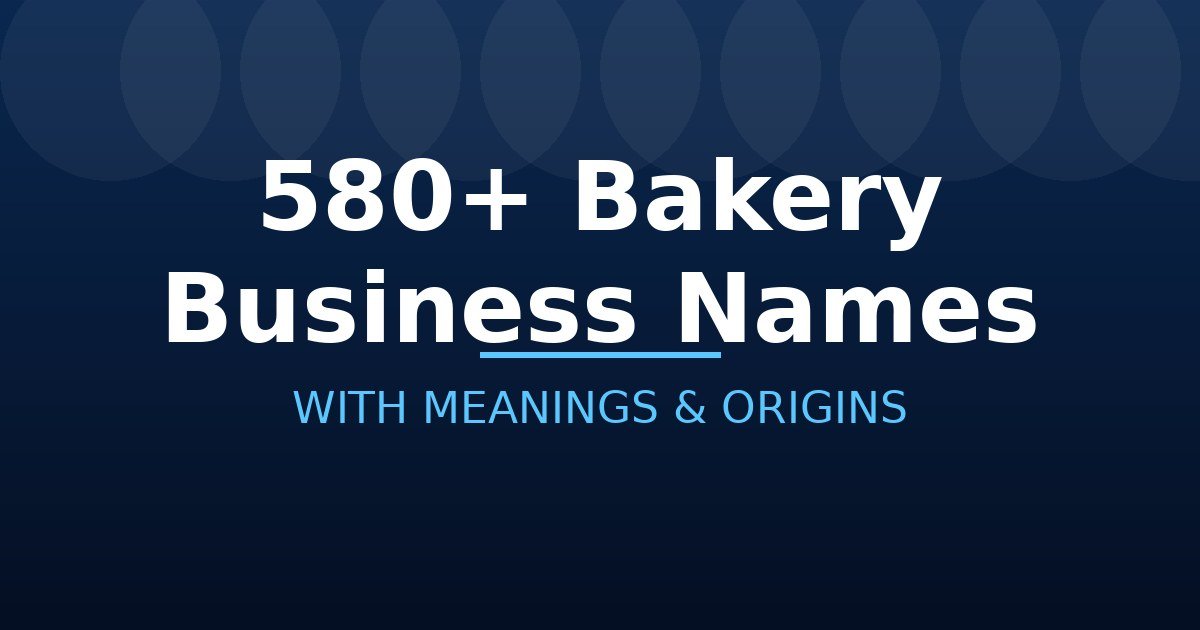 Bakery Business Names
