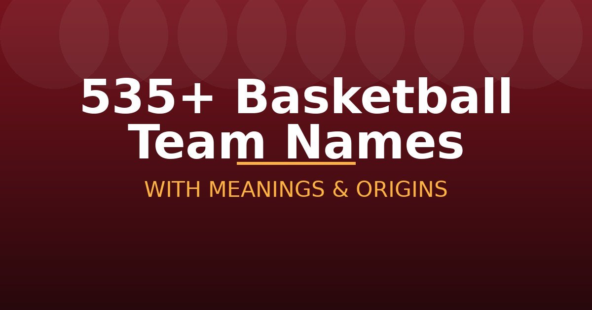Basketball Team Names
