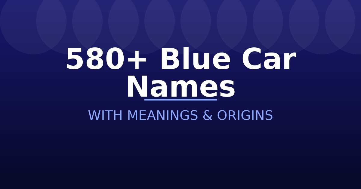 Blue Car Names