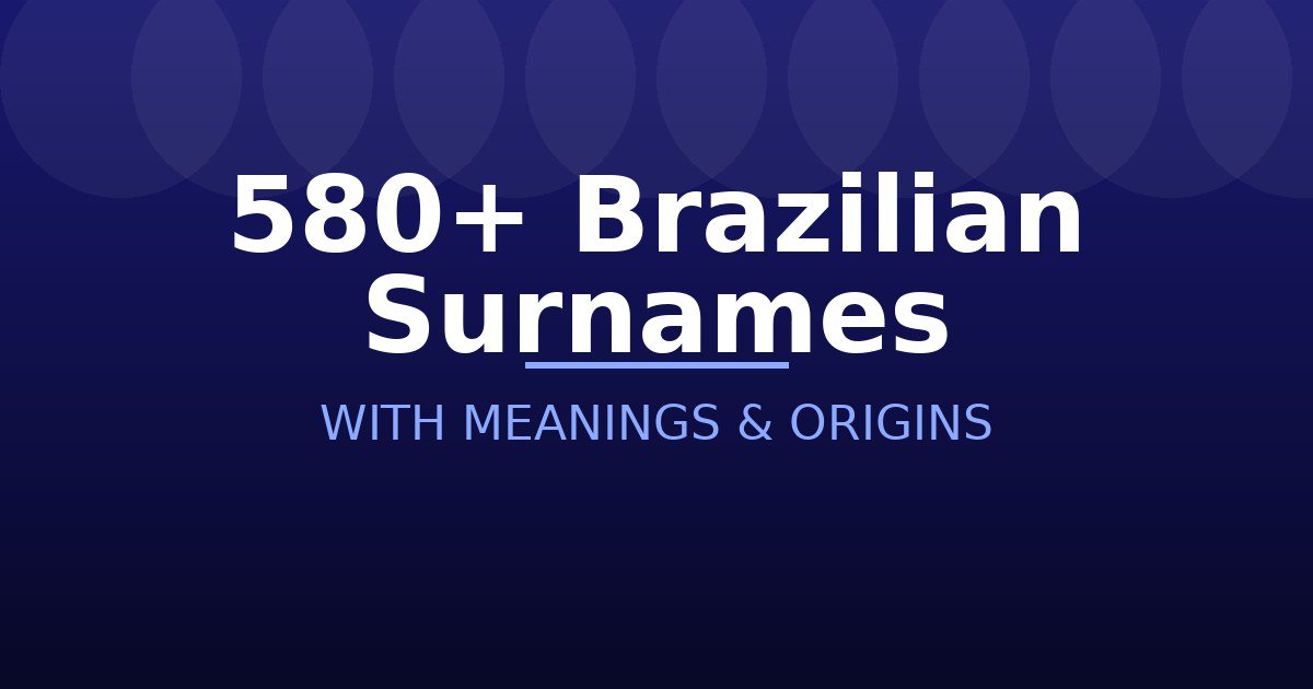Brazilian Surnames