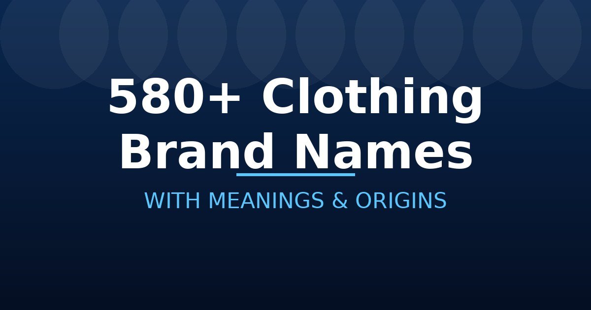 Clothing Brand Names