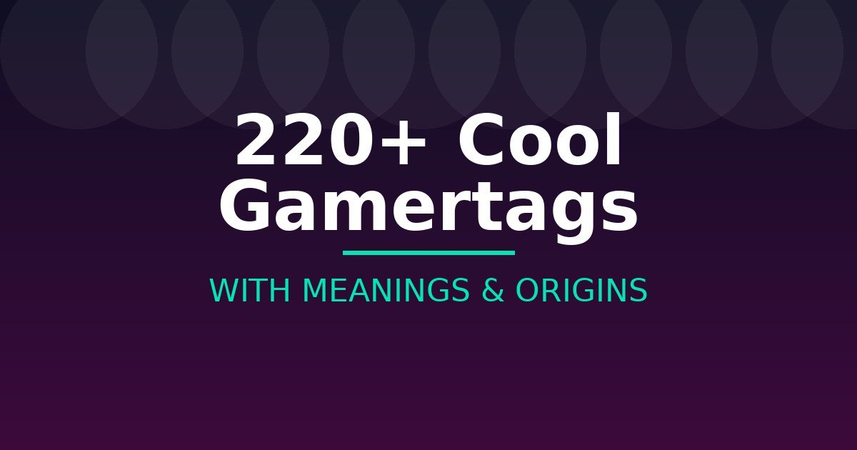 Cool Gamertags