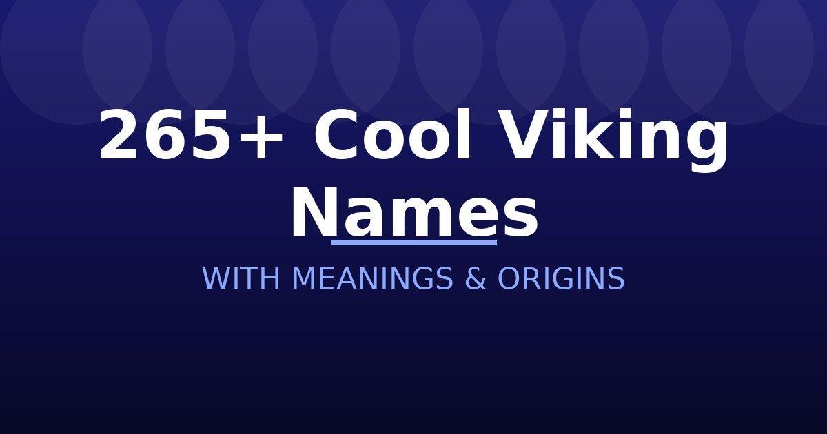 Cool Viking Names