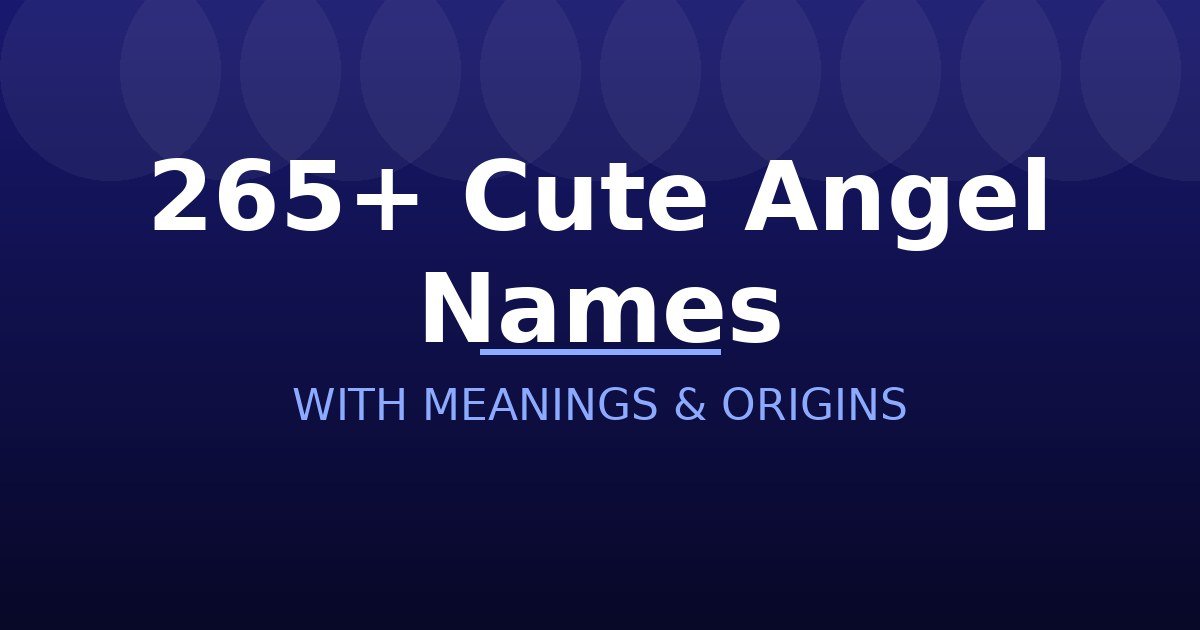 Cute Angel Names