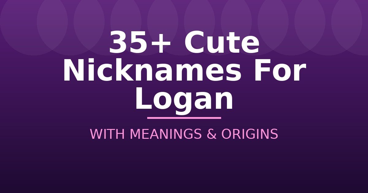 Cute Nicknames For Logan