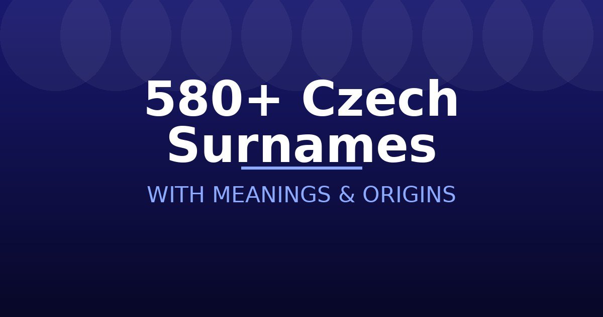 Czech Surnames