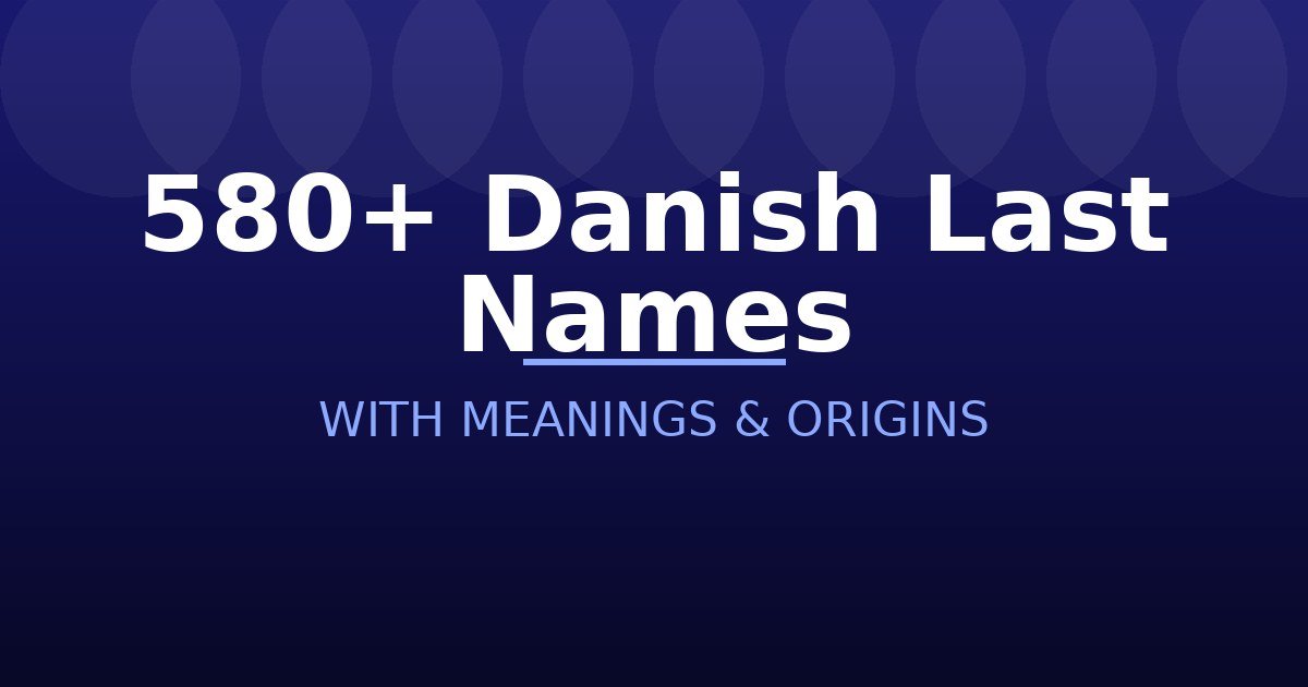 Danish Last Names