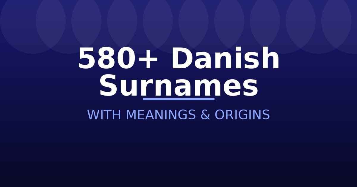 Danish Surnames