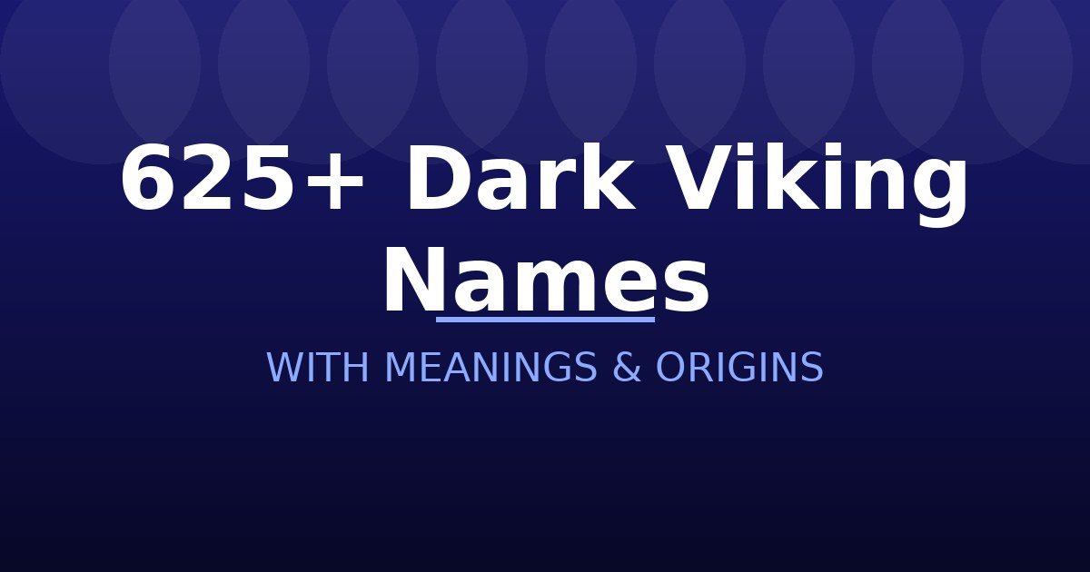 Dark Viking Names