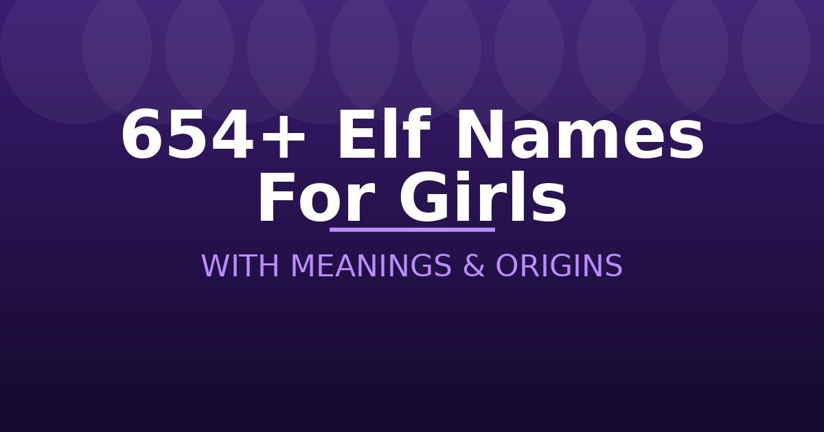 Elf Names For Girls