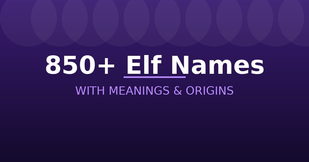 Elf Names