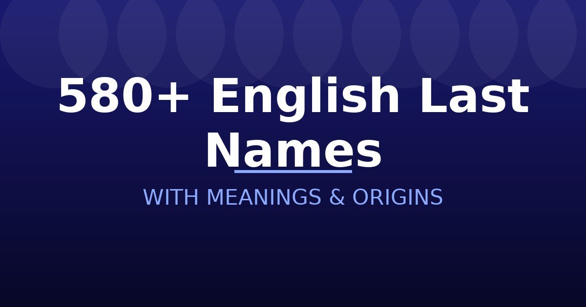 English Last Names