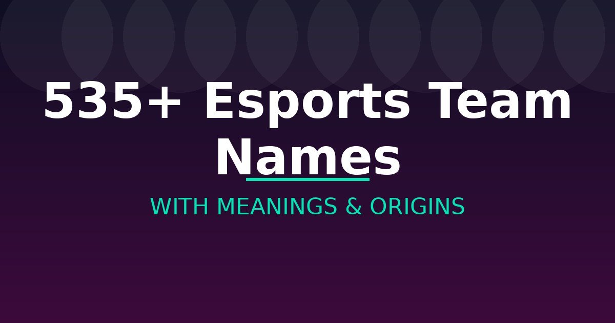 Esports Team Names
