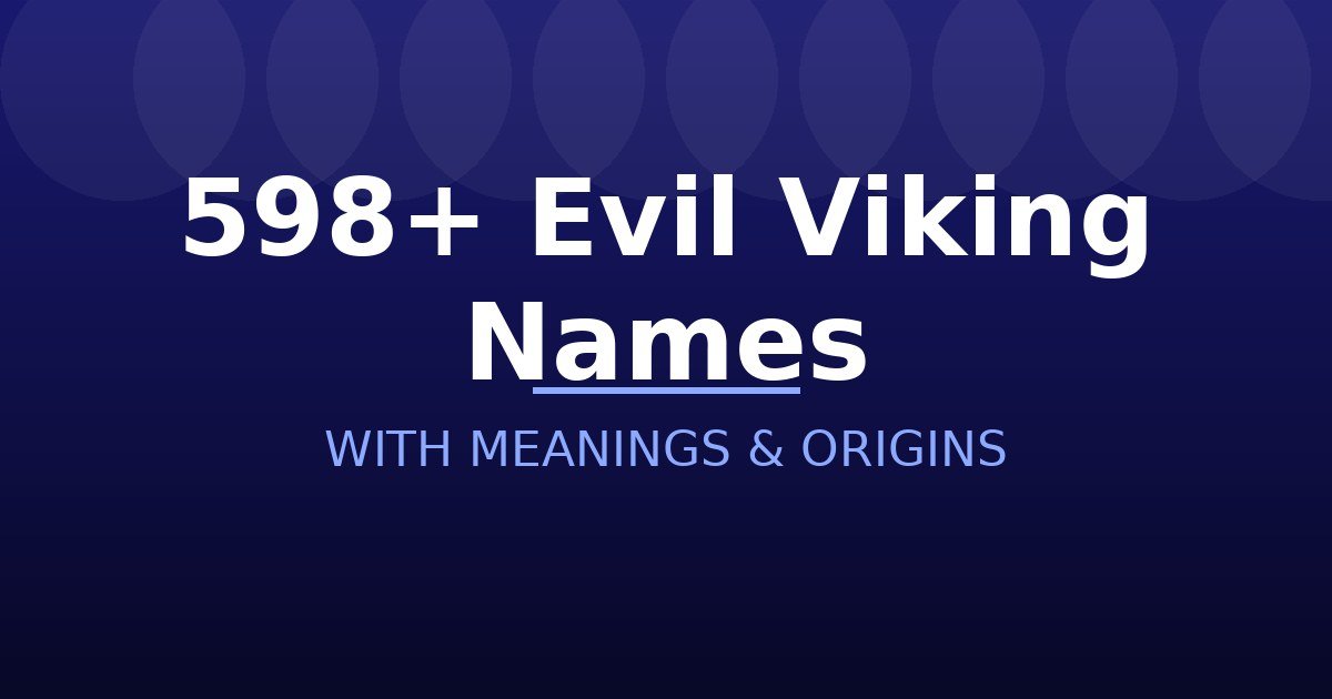 Evil Viking Names
