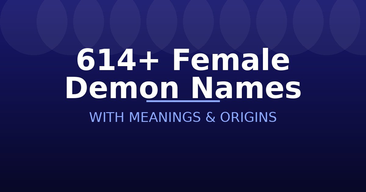 Female Demon Names