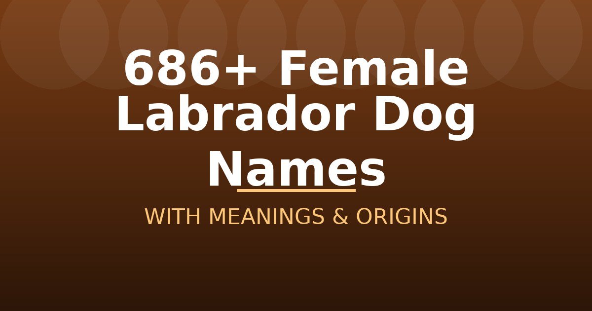 Female Labrador Dog Names