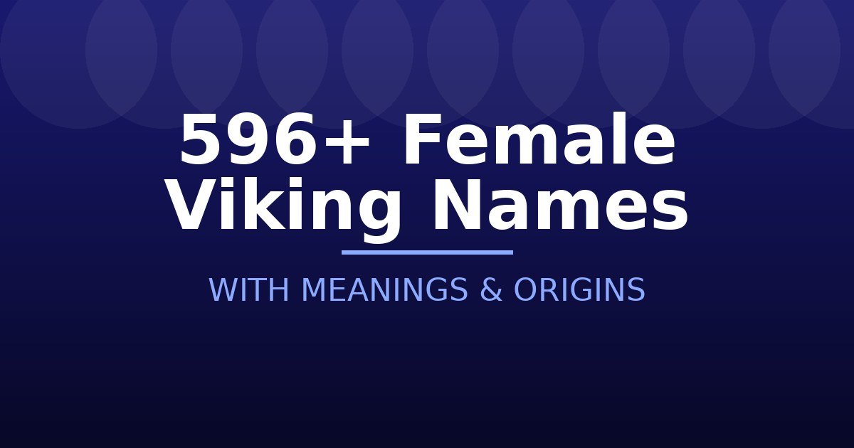 Female Viking Names