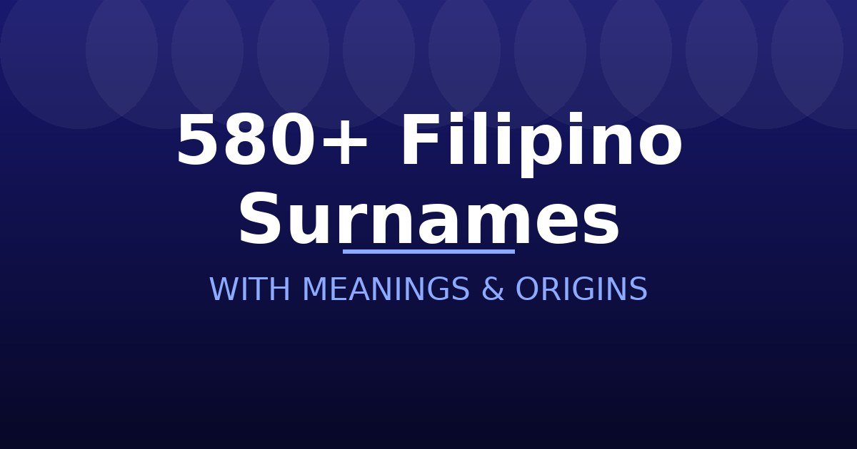 Filipino Surnames