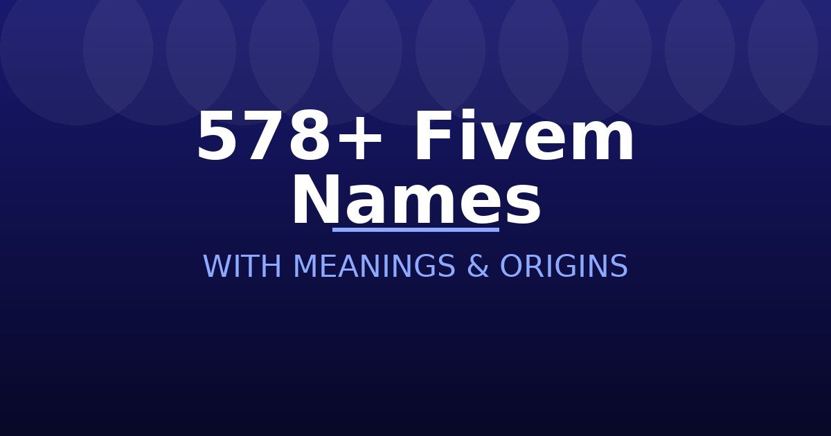 Fivem Names
