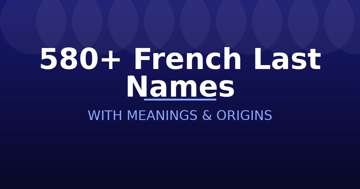French Last Names