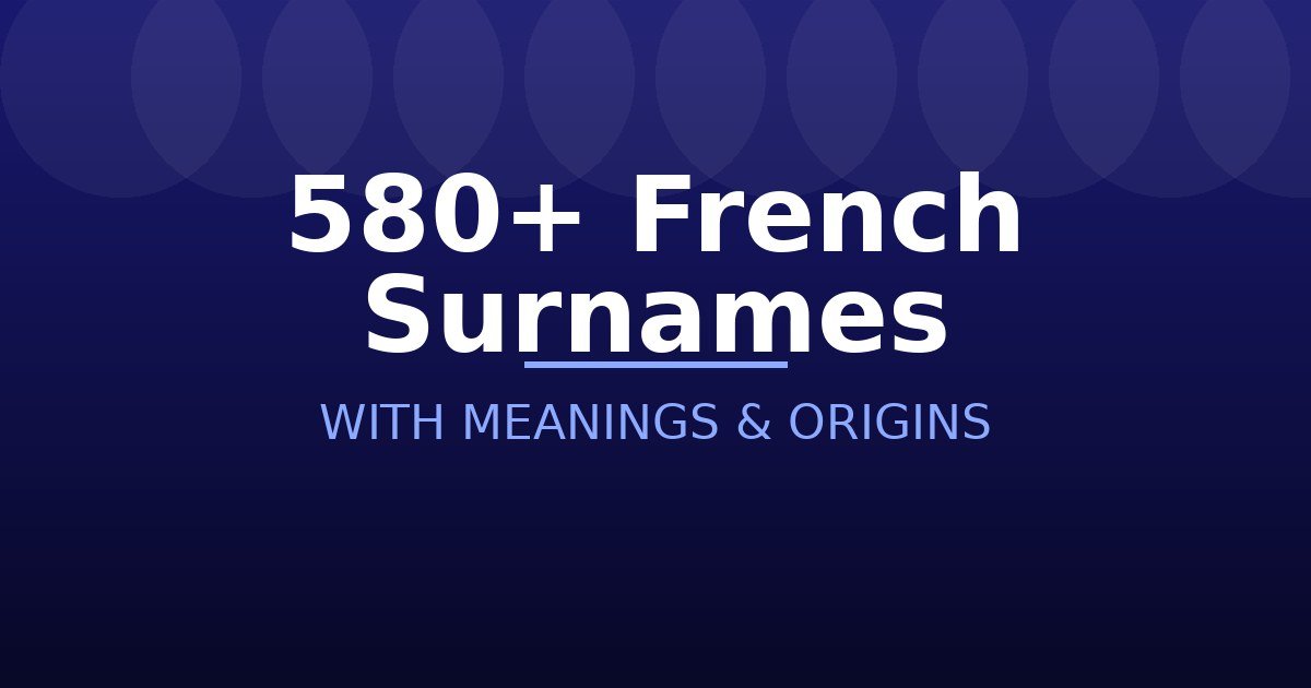 French Surnames