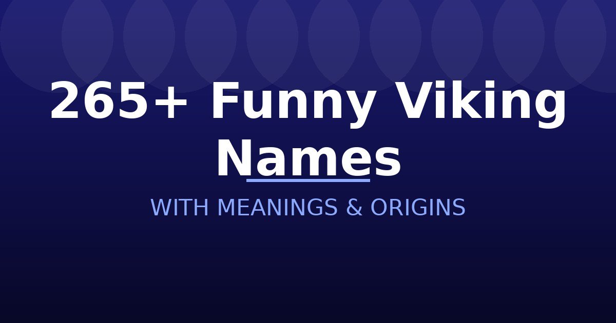 Funny Viking Names