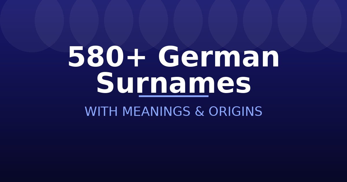 German Surnames