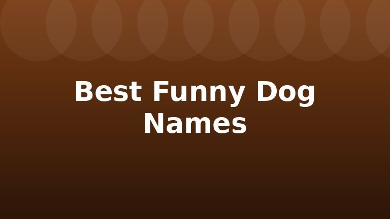 Best Funny Dog Names