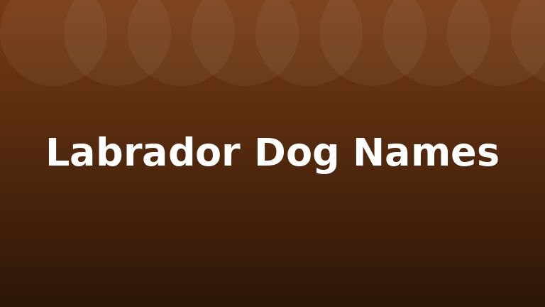 Labrador Dog Names