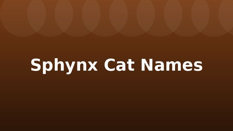Sphynx Cat Names