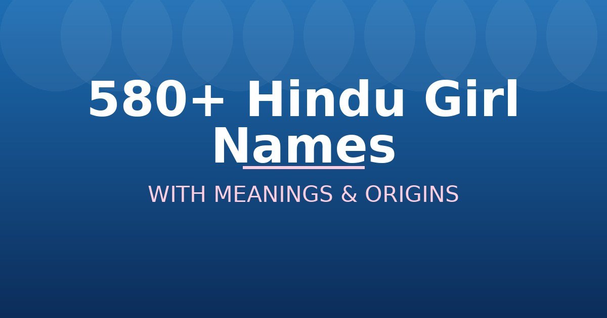 Hindu Girl Names