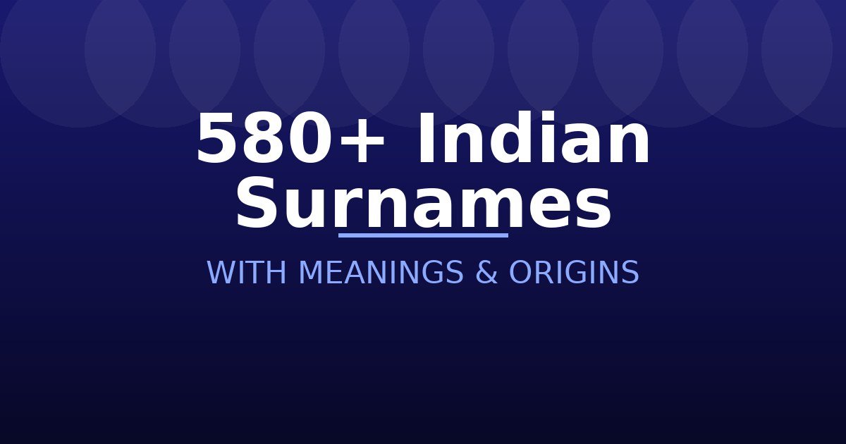 Indian Surnames