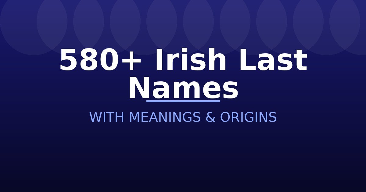 Irish Last Names
