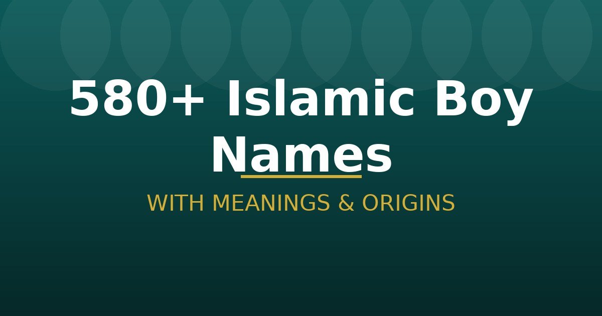 Islamic Boy Names