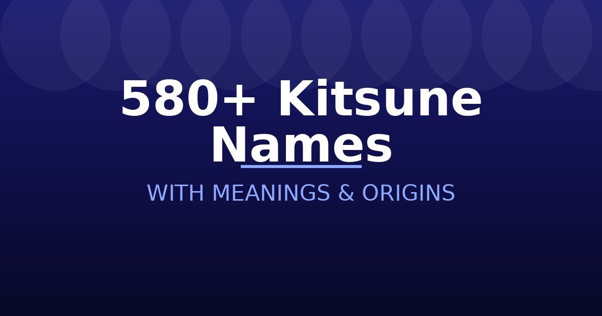 Kitsune Names