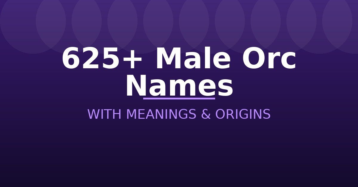 Male Orc Names