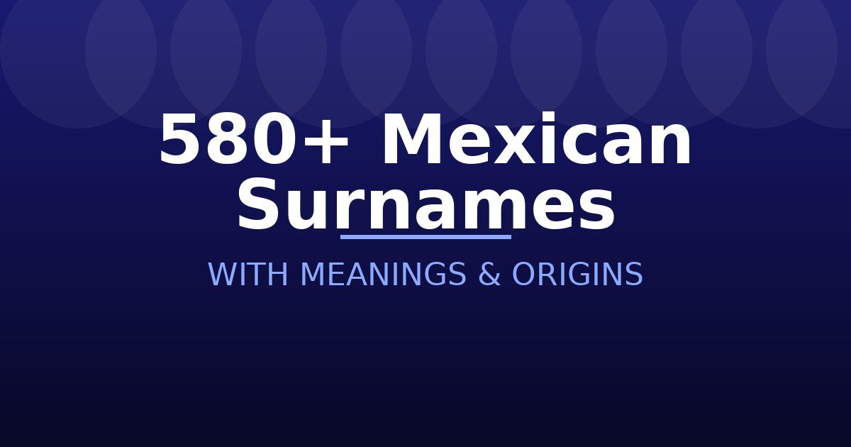 Mexican Surnames