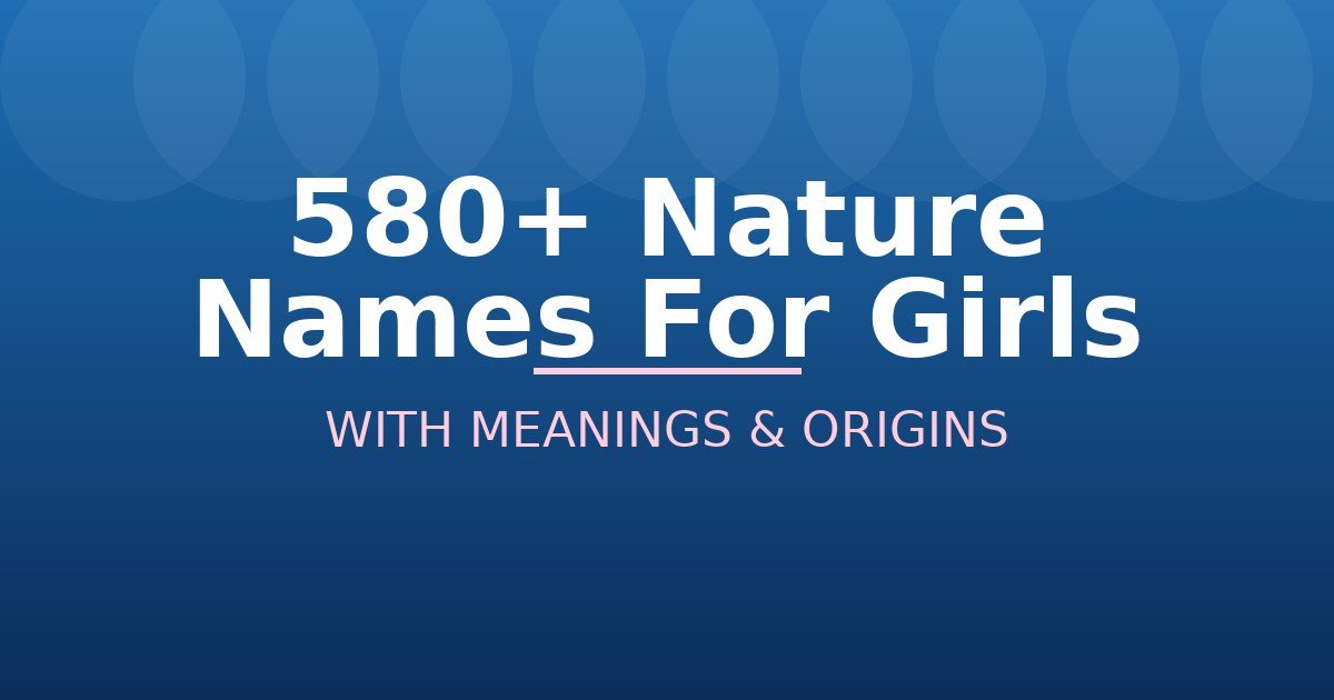 Nature Names For Girls