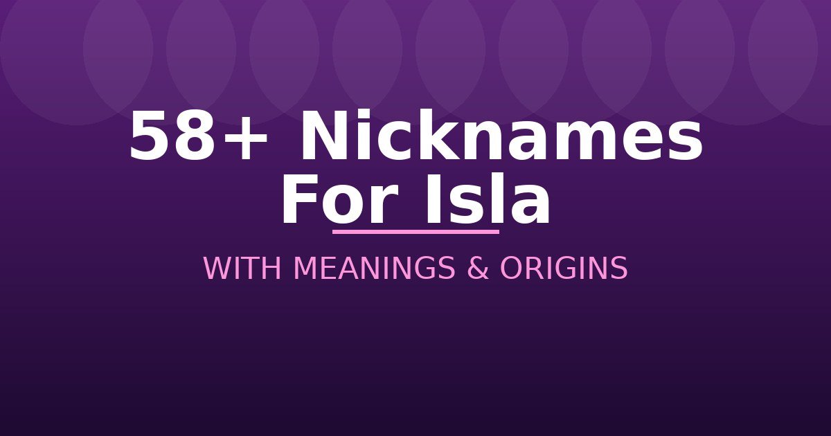 Nicknames For Isla