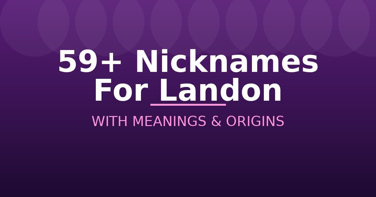 Nicknames For Landon