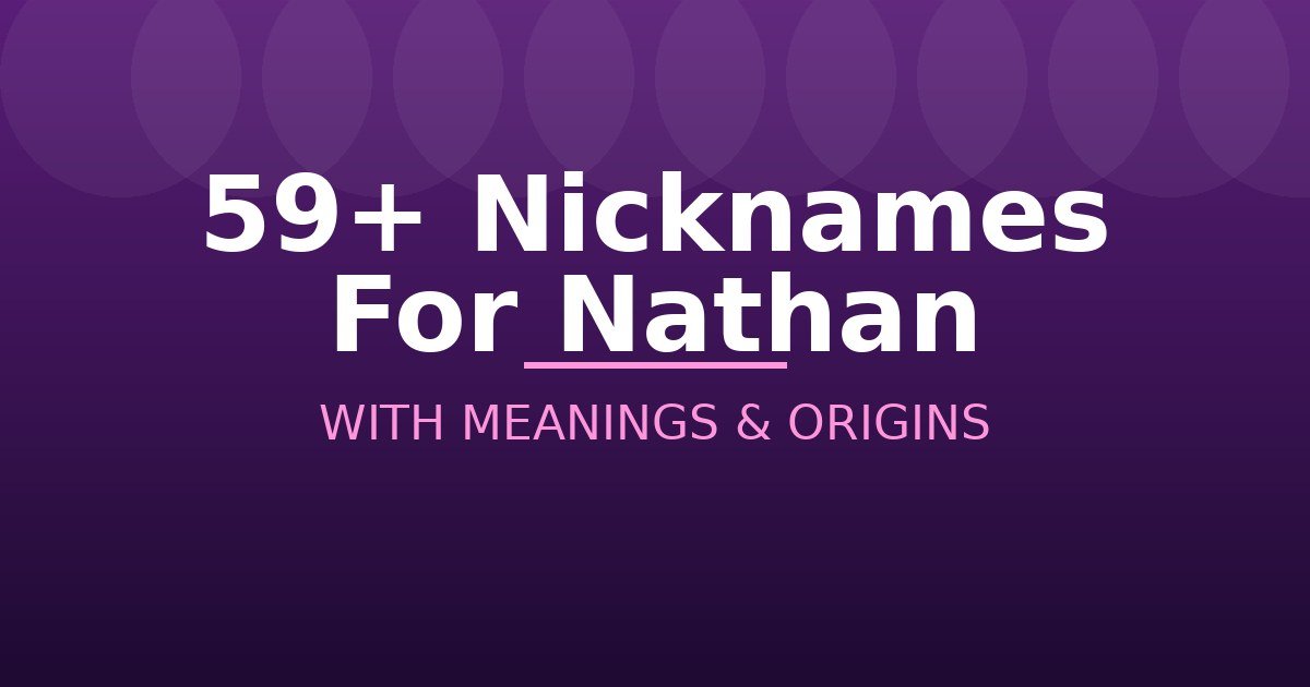Nicknames For Nathan