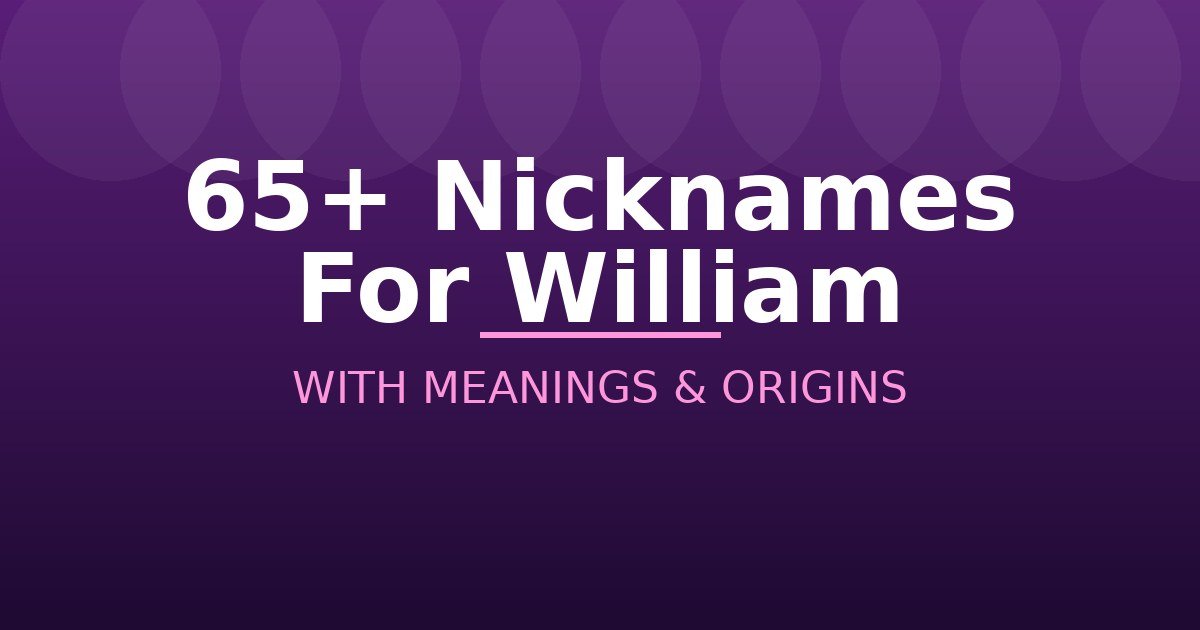Nicknames For William
