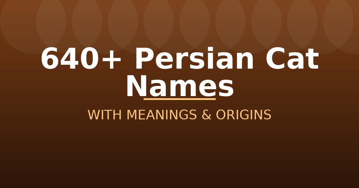 Persian Cat Names