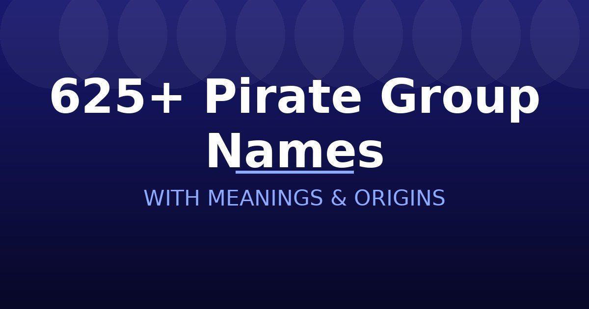 Pirate Group Names