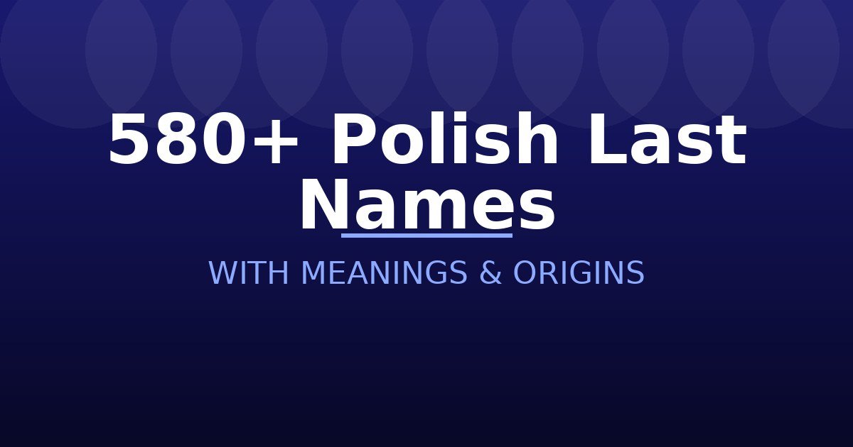 Polish Last Names