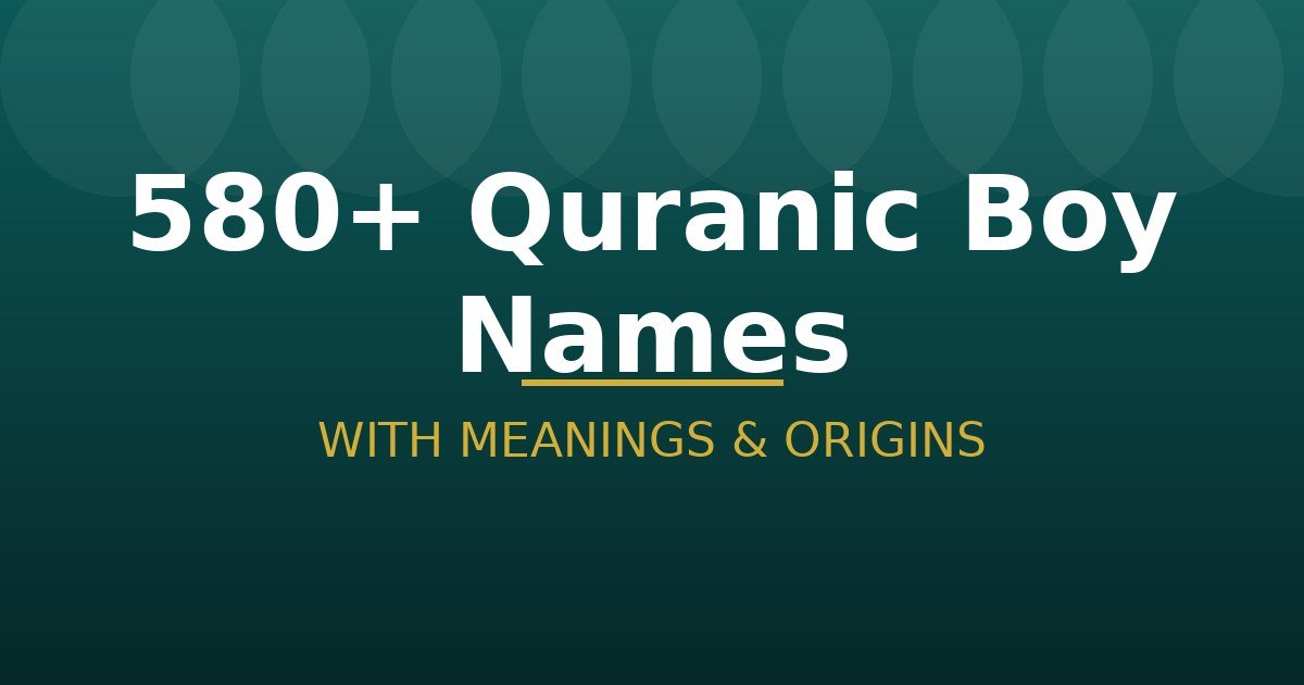 Quranic Boy Names