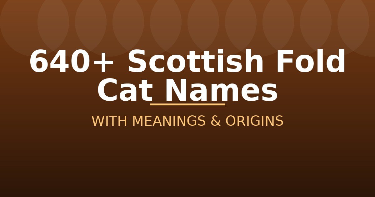 Scottish Fold Cat Names