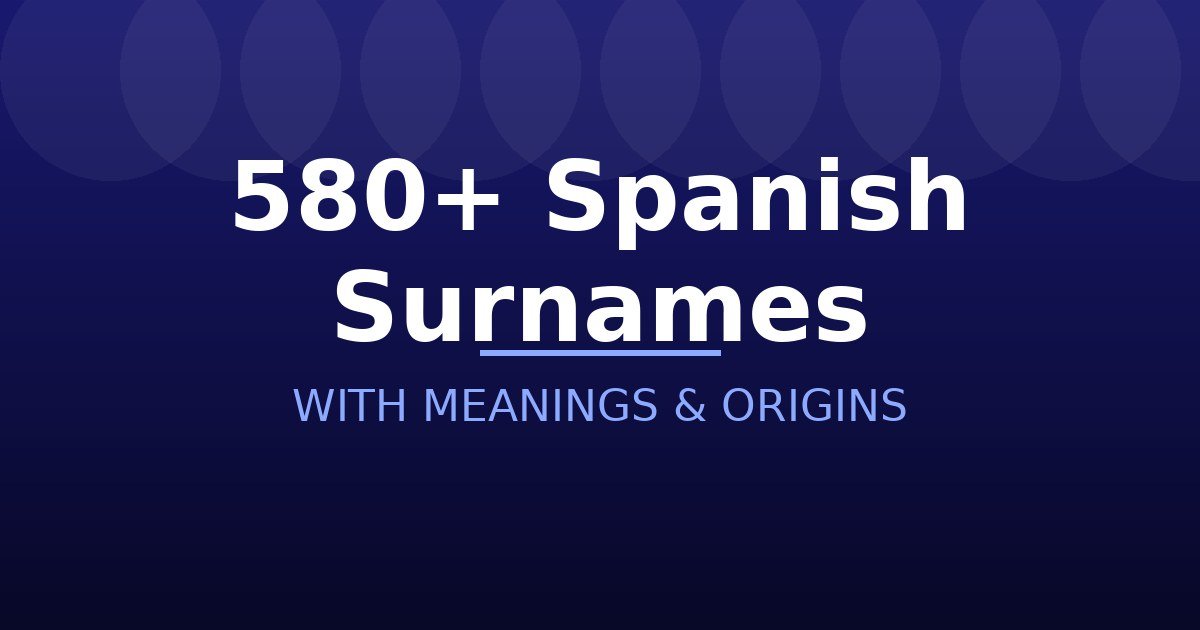 Spanish Surnames